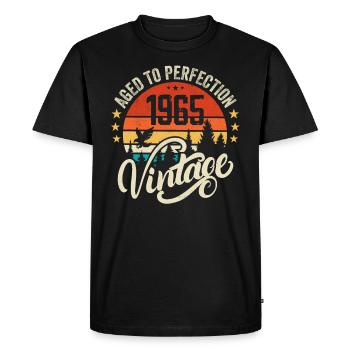 1965 Vintage - cadeau d’anniversaire 1965 rétro 1965 - T-shirt Premium bio Homme - noir - Devant - Nico (187cm)
