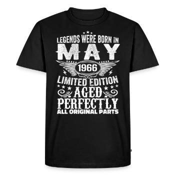 May 1966 Birthday Present May 1966 May - Men's Premium Organic T-Shirt - black - Front - Nico (187cm)