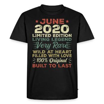 June 2020 Birthday June 2020 Gift June 2020 - Men's Premium Organic T-Shirt - black - Front - Nico (187cm)