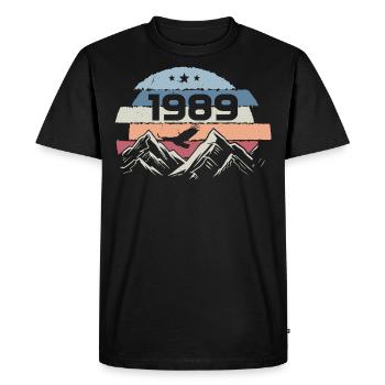 Original 1989 Millésime 1989 Anniversaire 1989 - T-shirt Premium bio Homme - noir - Devant - Nico (187cm)