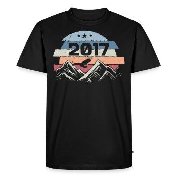 Original 2017 Vintage 2017 Birthday 2017 - Men's Premium Organic T-Shirt - black - Front - Nico (187cm)