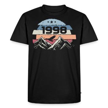 Original 1998 Vintage 1998 Birthday 1998 - Men's Premium Organic T-Shirt - black - Front - Nico (187cm)