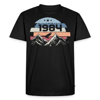 Original 1984 Millésime 1984 Anniversaire 1984 - T-shirt Premium bio Homme - noir - Devant - Nico (187cm)