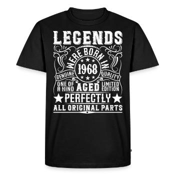 Légendaire Depuis 1968 Anniversaire 1968 Né en 1968 - T-shirt Premium bio Homme - noir - Devant - Nico (187cm)