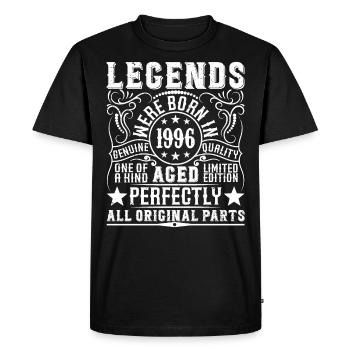 Legendary Since 1996 Birthday 1996 Vintage 1996 - Men's Premium Organic T-Shirt - black - Front - Nico (187cm)