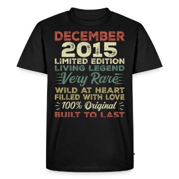 December 2015 - birthday December 2015 year - Men's Premium Organic T-Shirt - black - Front - Nico (187cm)