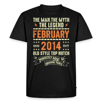 February 2014 - February 2014 Anniversary February 2014 - Men's Premium Organic T-Shirt - black - Front - Nico (187cm)