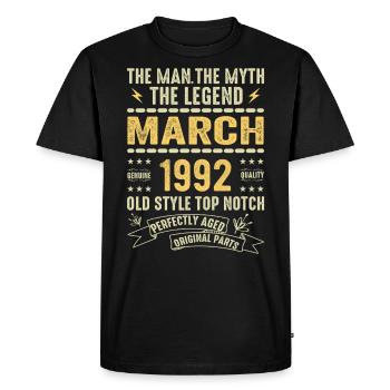 March 1992 Jubilee 1992 - Legends March 1992 - Men's Premium Organic T-Shirt - black - Front - Nico (187cm)
