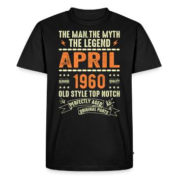 AVRIL 1960, AVRIL 1960 - T-shirt Premium bio Homme - noir - Devant - Nico (187cm)