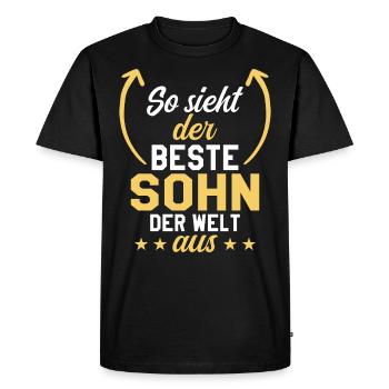 Best Son - Men's Premium Organic T-Shirt - black - Front - Nico (187cm)