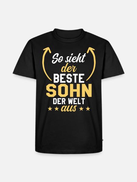 Bester Sohn - Männer Premium Bio T-Shirt - Schwarz