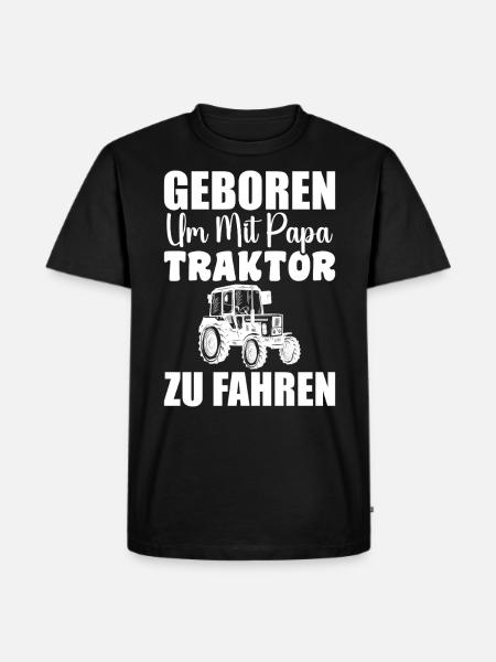 Tractor Driving – Sweet Father-Child - Men's Premium Organic T-Shirt - black