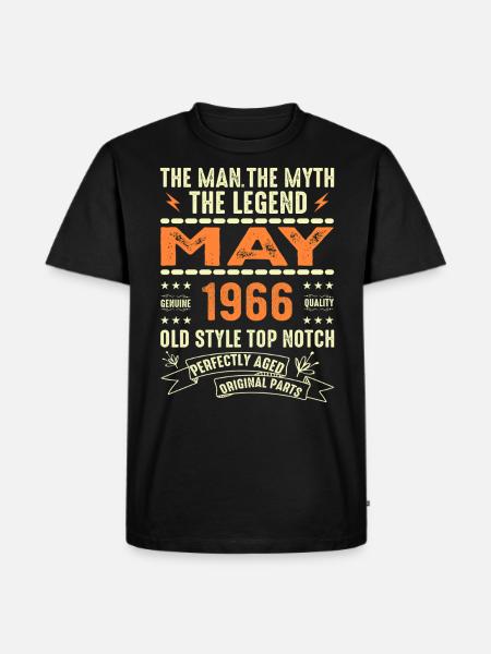 Birthday May 1966 - May 1966 - Men's Premium Organic T-Shirt - black
