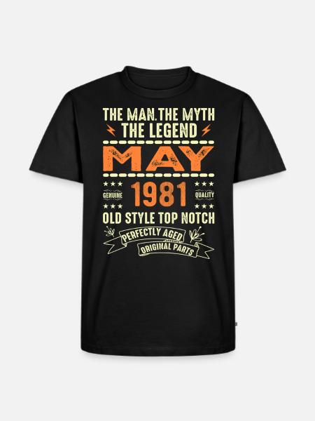 Birthday May 1981 - May 1981 - Men's Premium Organic T-Shirt - black