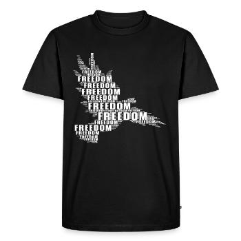 Freedom Peace Peace Eagle Falcon T-Shirt - T-shirt Premium bio Homme - noir - Devant - Nico (187cm)