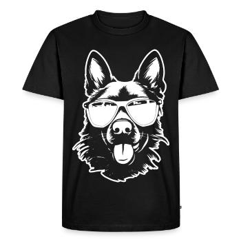 Lunettes de soleil berger allemand - T-shirt Premium bio Homme - noir - Devant - Nico (187cm)