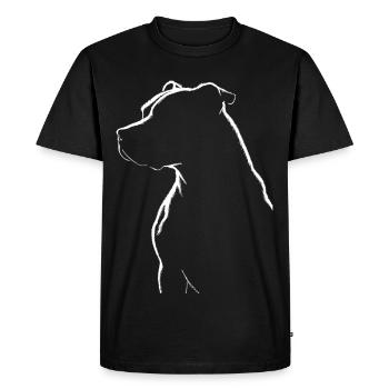 Pitbull Silhouett - Men's Premium Organic T-Shirt - black - Front - Nico (187cm)