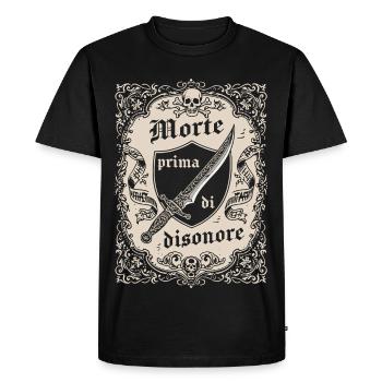 Morte Prima Di Disonore - T-shirt Premium bio Homme - noir - Devant - Nico (187cm)