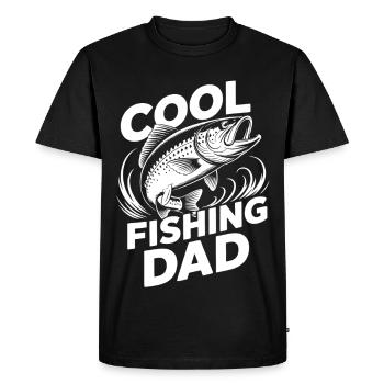 Cool Fishing Dad motivational design - Men's Premium Organic T-Shirt - black - Front - Nico (187cm)