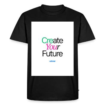 Create your future motivate colorful design - Men's Premium Organic T-Shirt - black - Front - Nico (187cm)