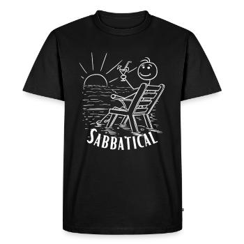 Sabbatique - T-shirt Premium bio Homme - noir - Devant - Nico (187cm)