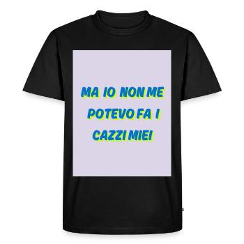 I couldn't do my own shit - Men's Premium Organic T-Shirt - black - Front - Nico (187cm)