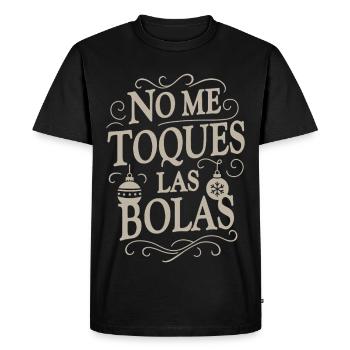 Ne touche pas mes couilles - T-shirt Premium bio Homme - noir - Devant - Nico (187cm)
