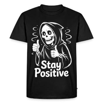 Squelette : Reste positif - T-shirt Premium bio Homme - noir - Devant - Nico (187cm)