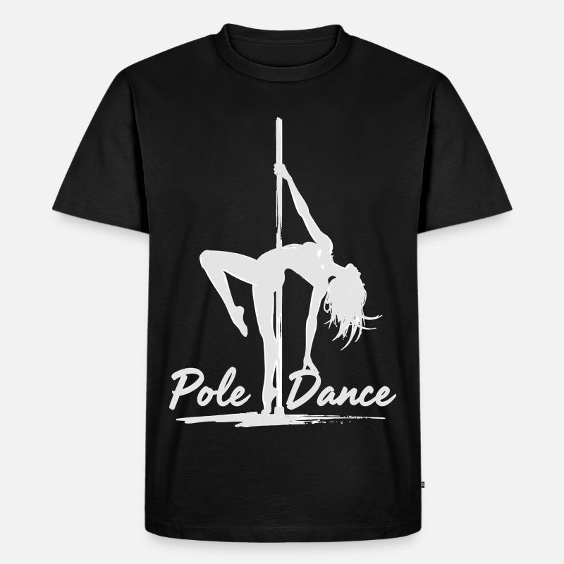 Pole Dance Poledancerin Silhouette Geschenk - Männer Premium Bio T-Shirt - Schwarz