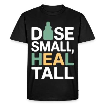 Certified Clinical Micro-Dose Specialist Apparel  - Men's Premium Organic T-Shirt - black - Front - Nico (187cm)
