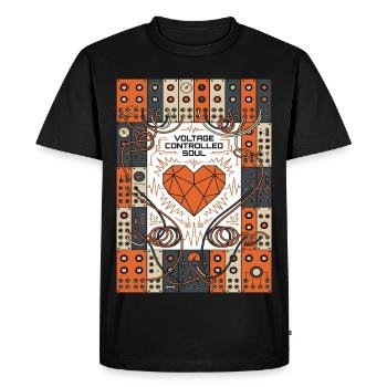 Tension-controlled soul. Synth - Men's Premium Organic T-Shirt - black - Front - Nico (187cm)