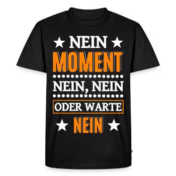 Non, non, non, pas de drôle de discours - T-shirt Premium bio Homme - noir - Devant - Nico (187cm)