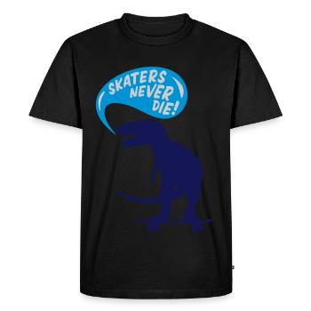t-rex skater - T-shirt Premium bio Homme - noir - Devant - Nico (187cm)