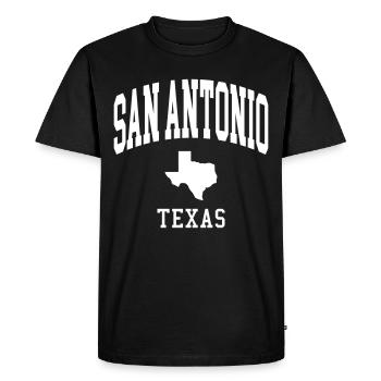 San Antonio - T-shirt Premium bio Homme - noir - Devant - Nico (187cm)