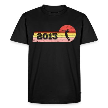 Badminton Player Vintage 2013 Anniversaire Femmes - T-shirt Premium bio Homme - noir - Devant - Nico (187cm)
