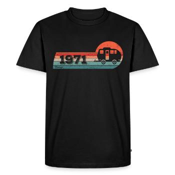 Camping Car Camping born in 1971 Birthday - Men's Premium Organic T-Shirt - black - Front - Nico (187cm)