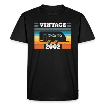 Camping Car Camping Born in 2002 Birthday - Men's Premium Organic T-Shirt - black - Front - Nico (187cm)