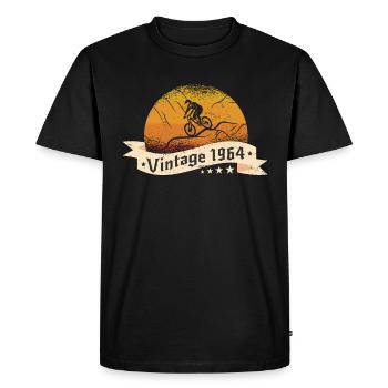 VTT-Bike Mountainbike né en 1964 Anniversaire - T-shirt Premium bio Homme - noir - Devant - Nico (187cm)