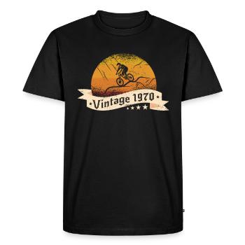 VTT-Bike Mountainbike né en 1970 Anniversaire - T-shirt Premium bio Homme - noir - Devant - Nico (187cm)