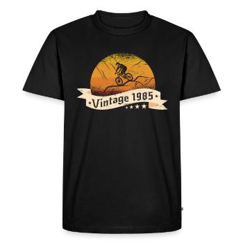 VTT-Bike MOUNTAINbike né en 1985 Anniversaire - T-shirt Premium bio Homme - noir - Devant - Nico (187cm)