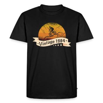 VTT-Bike Mountainbike né en 1984 Anniversaire - T-shirt Premium bio Homme - noir - Devant - Nico (187cm)