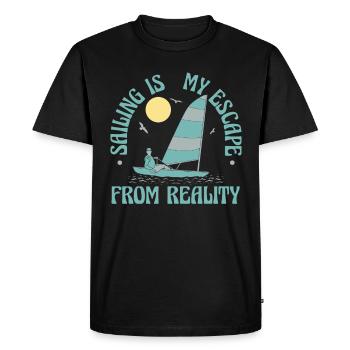 Voilier Marin Voilier Voilier Voilier Yacht - T-shirt Premium bio Homme - noir - Devant - Nico (187cm)