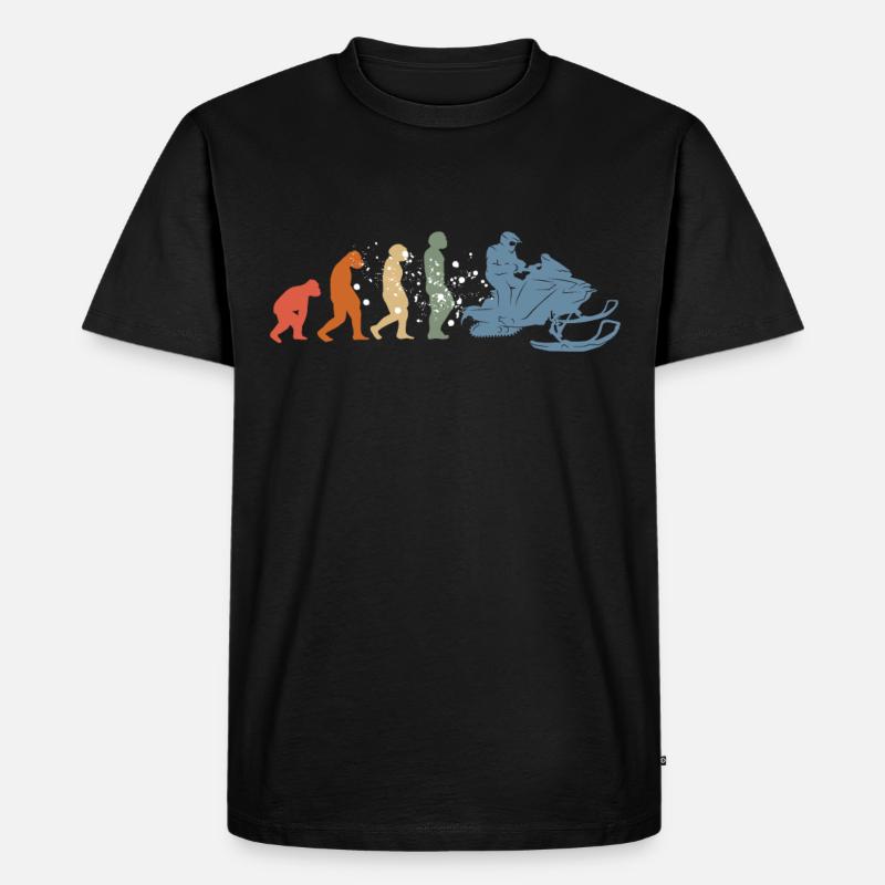 Snowmobile driver Snowmobile Evolution - Men's Premium Organic T-Shirt - black