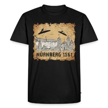 Nuremberg Skyline City Tour Nuremberg Skyline - Men's Premium Organic T-Shirt - black - Front - Nico (187cm)
