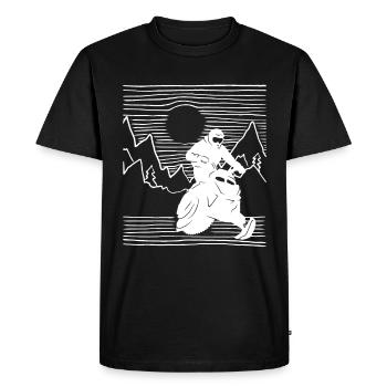 Snowmobile driver Snowmobile Snow motorcycle - Men's Premium Organic T-Shirt - black - Front - Nico (187cm)