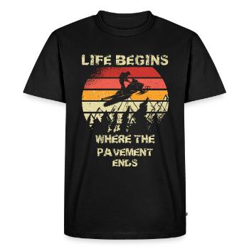 Snowmobile driver Snowmobile Snow motorcycle - Men's Premium Organic T-Shirt - black - Front - Nico (187cm)