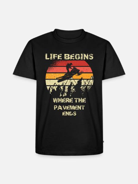 Snöskoterförare Snöskoter Snömotorcykel - Ekologisk premium-T-shirt herr - svart