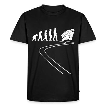 Motorcyclist Motorcycle Moped Evolution Motorcycle - Men's Premium Organic T-Shirt - black - Front - Nico (187cm)