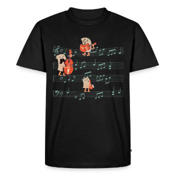 Guitaristes Guitare Instrument Musique ACOUSTIQUE - T-shirt Premium bio Homme - noir - Devant - Nico (187cm)
