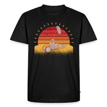 Beach Kite Windracer Land Kite Kite Beach Sailor - Men's Premium Organic T-Shirt - black - Front - Nico (187cm)